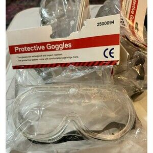 Lot of 8 Protective Goggles Vinyl Safety Goggles Impact Resistant Comfortable